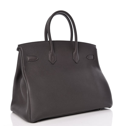 Celine Lambskin Bi-Cabas Grey Cognac 3 of 68