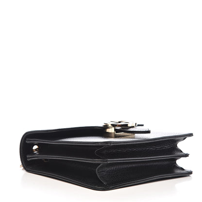 Gucci Dollar Calfskin Small Interlocking G Shoulder Bag Black 4 of 12