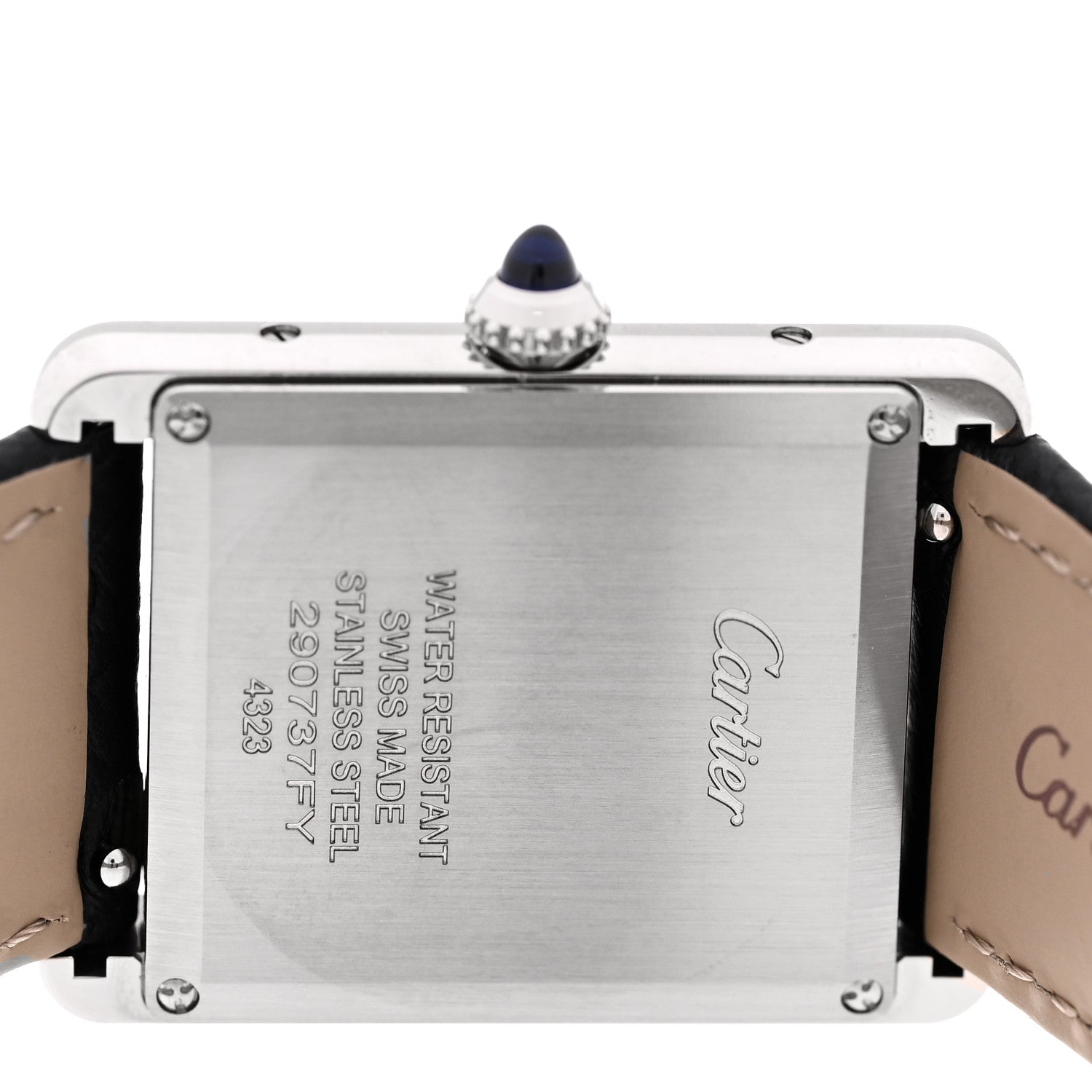 Cartier Stainless Steel Calfskin 25mm Must de Cartier Tank Quartz Watch 4 of 5
