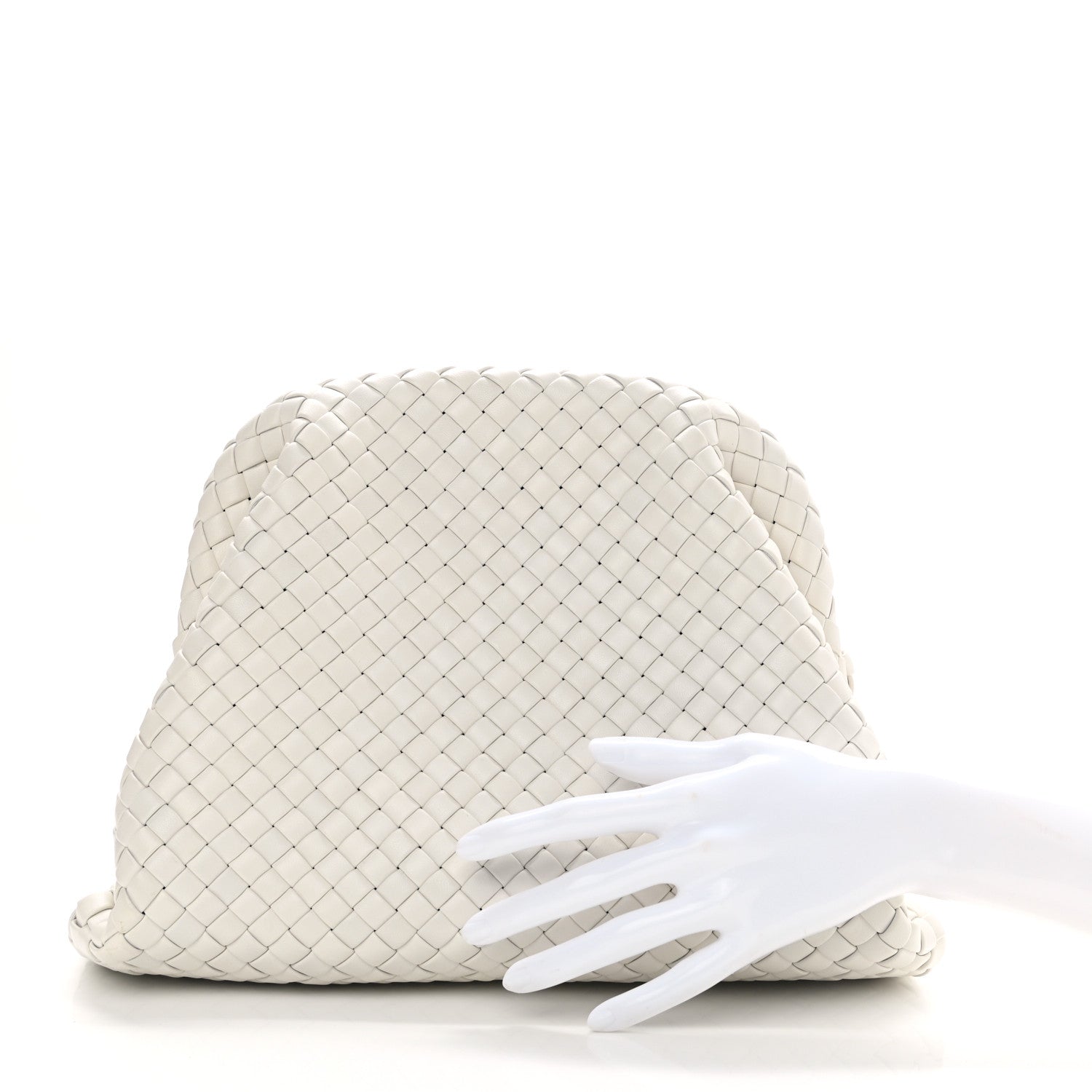 Bottega Veneta Nappa Intrecciato Padded Clutch Chalk 2 of 6