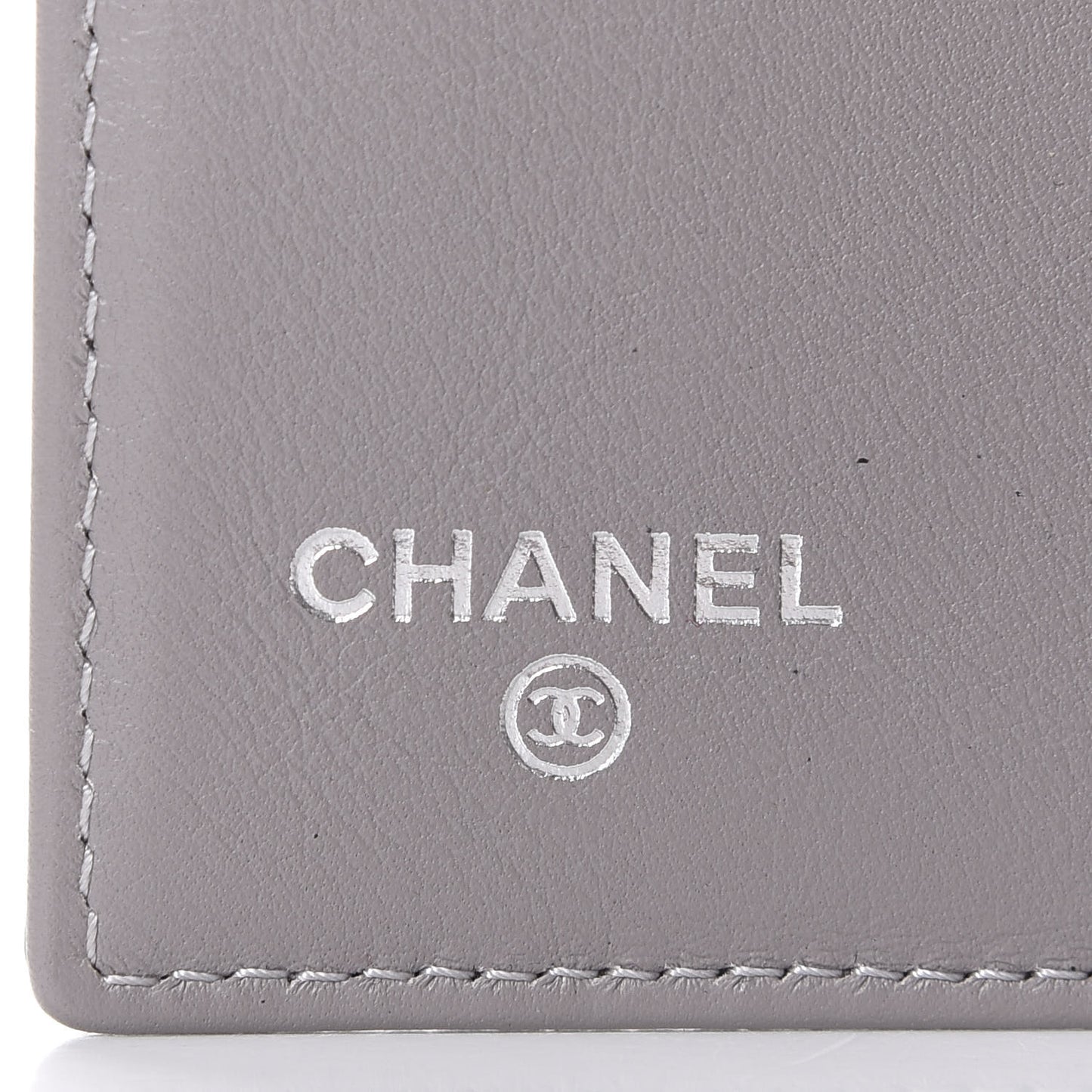 Caviar Timeless CC Compact French Wallet Light Grey