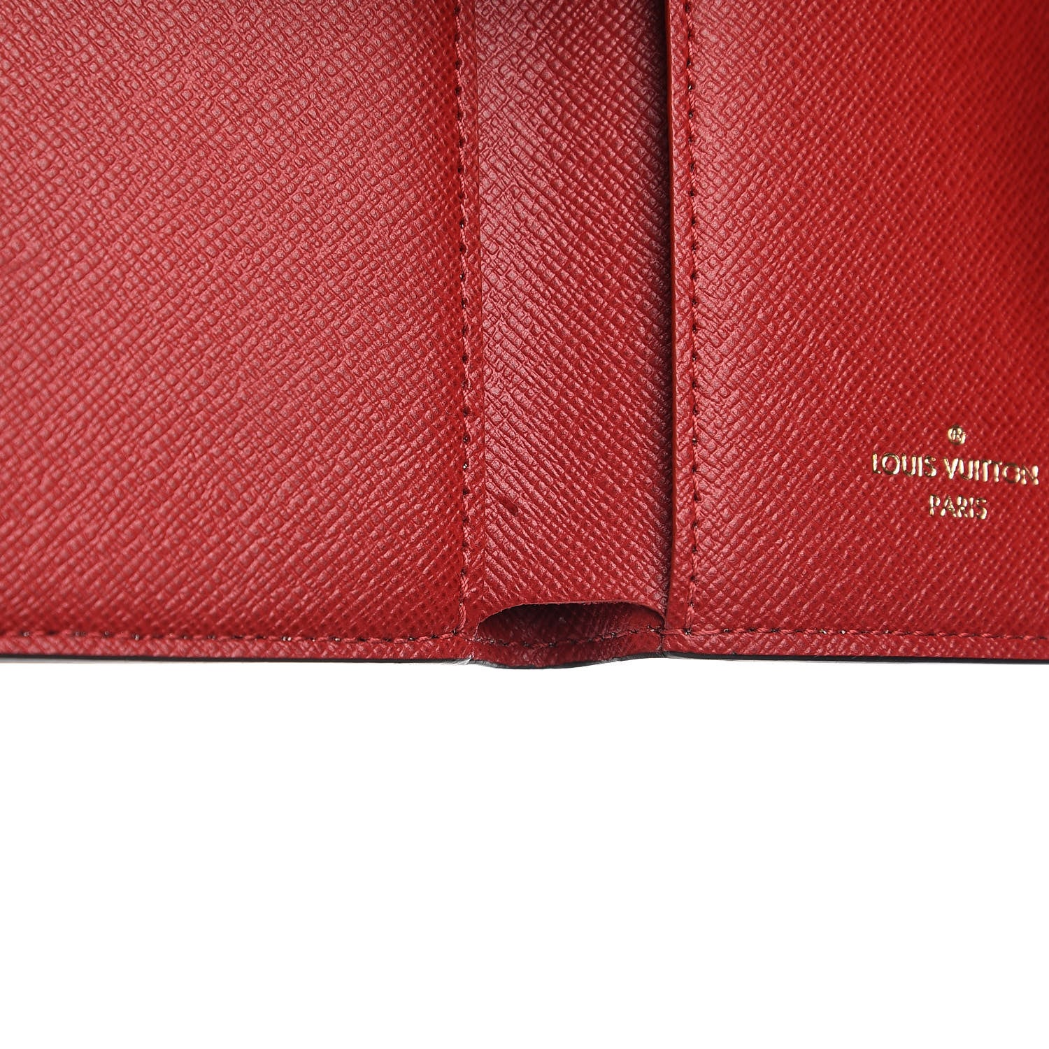 Louis Vuitton Damier Ebene Victorine Wallet Red 5 of 9