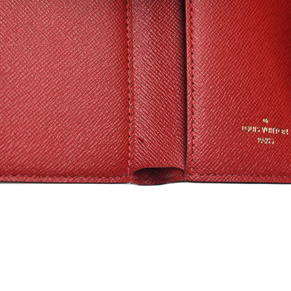 Louis Vuitton Damier Ebene Victorine Wallet Red 5 of 9