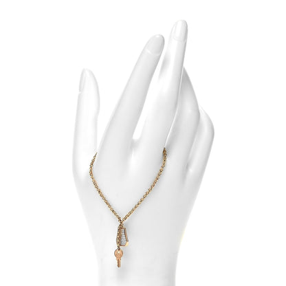 Hermes 18K Rose Gold Diamond PM Kelly Clochette Bracelet SH 2 of 6