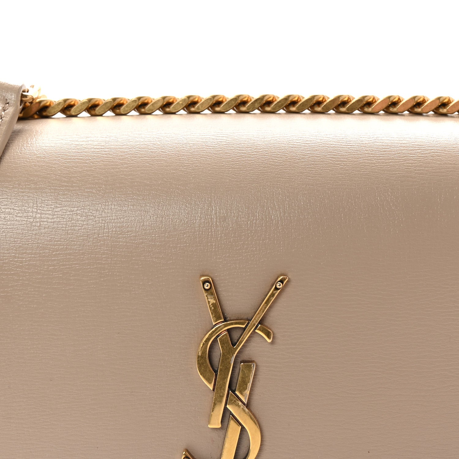 Saint Laurent Calfskin Medium Monogram Sunset Dark Beige 8 of 10