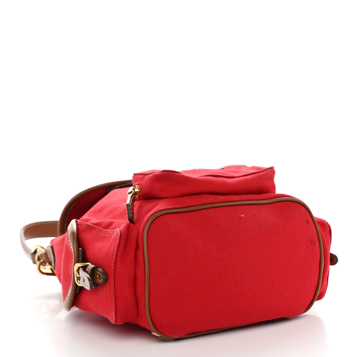 Miu Miu Canapa Soft Calfskin Mini Backpack Rosso Brandy 4 of 12