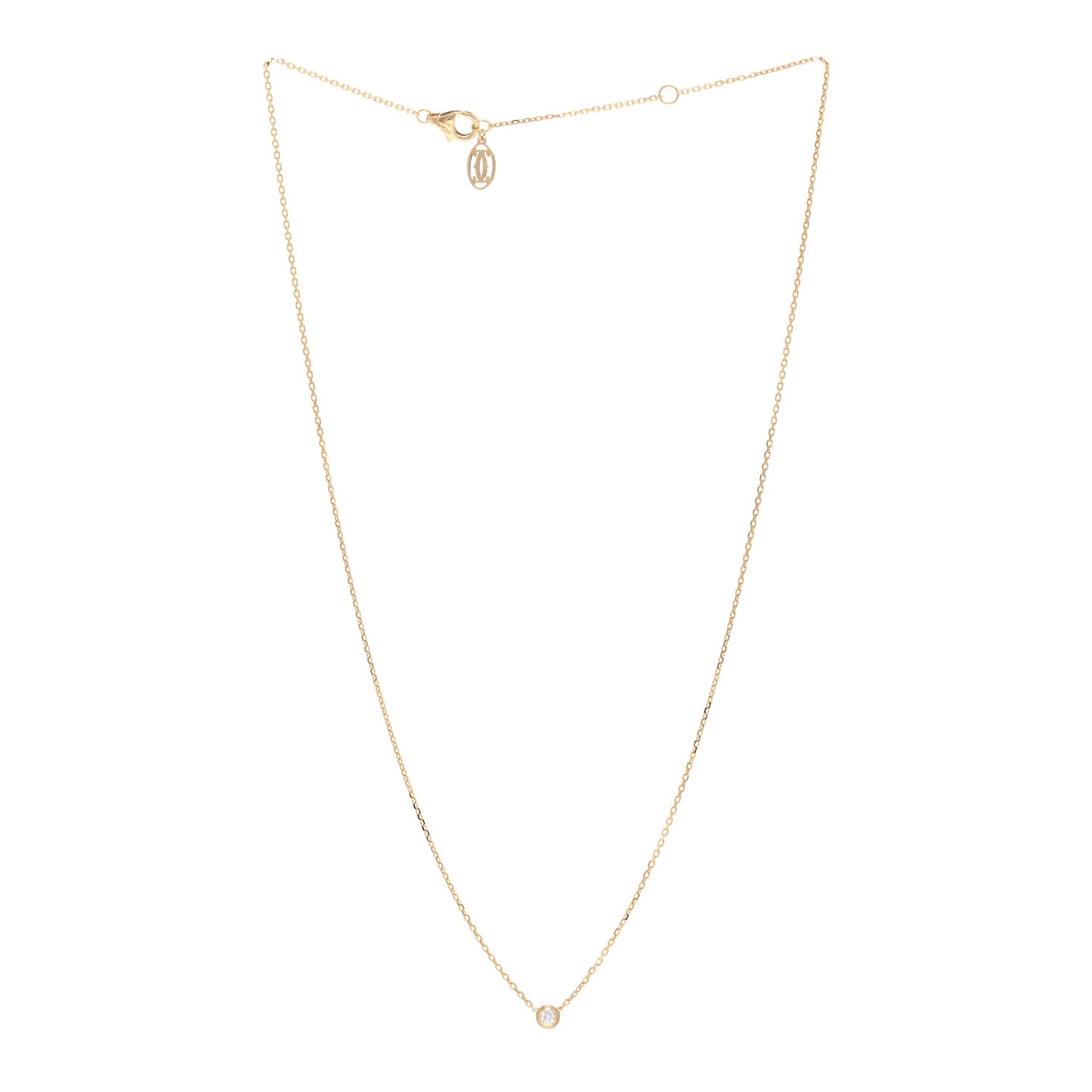 18K Yellow Gold Diamond XS D'Amour Pendant Necklace