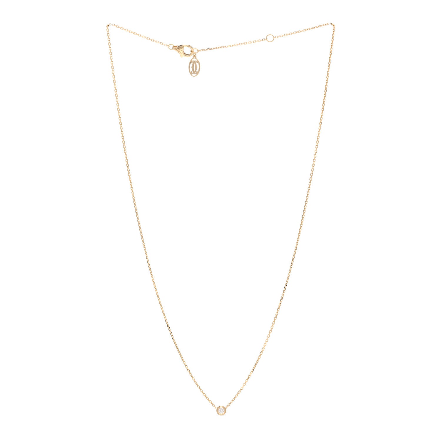 Cartier 18K Yellow Gold Diamond XS D'Amour Pendant Necklace 3 of 5