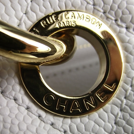 Chanel Caviar Grand Shopping Tote GST White 7 of 8