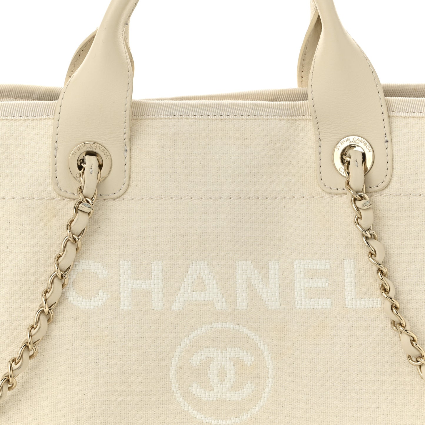 Mixed Fibers Small Deauville Tote White