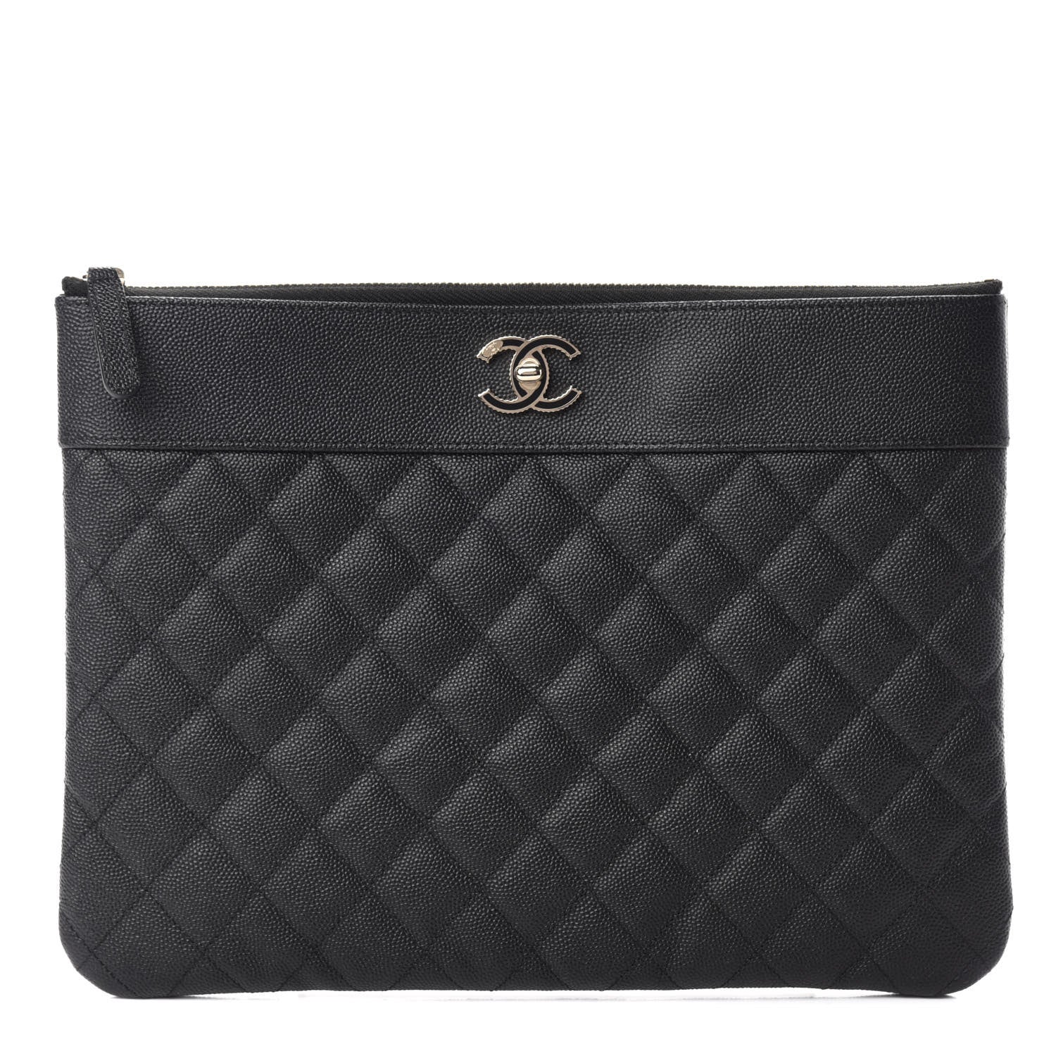 Chanel Caviar Quilted Medium Vintage Mademoiselle Cosmetic Case Black 1 of 8