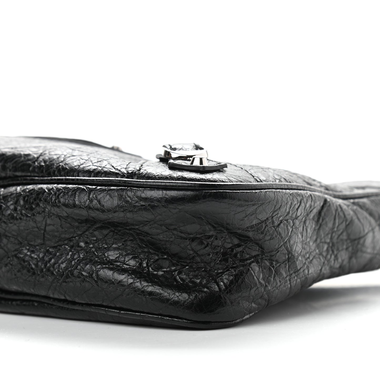 Agneau Classic Silver Hardware Hip Black