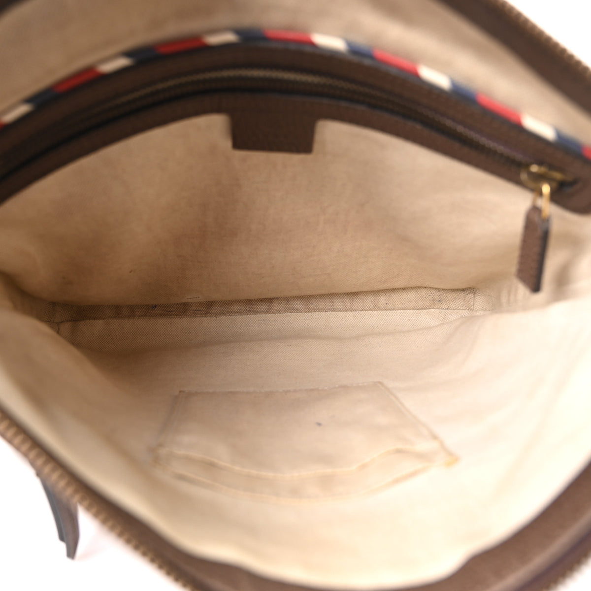 Soft GG Supreme Monogram Courrier Web Medium Flat Messenger Bag Beige New Acero Multicolor