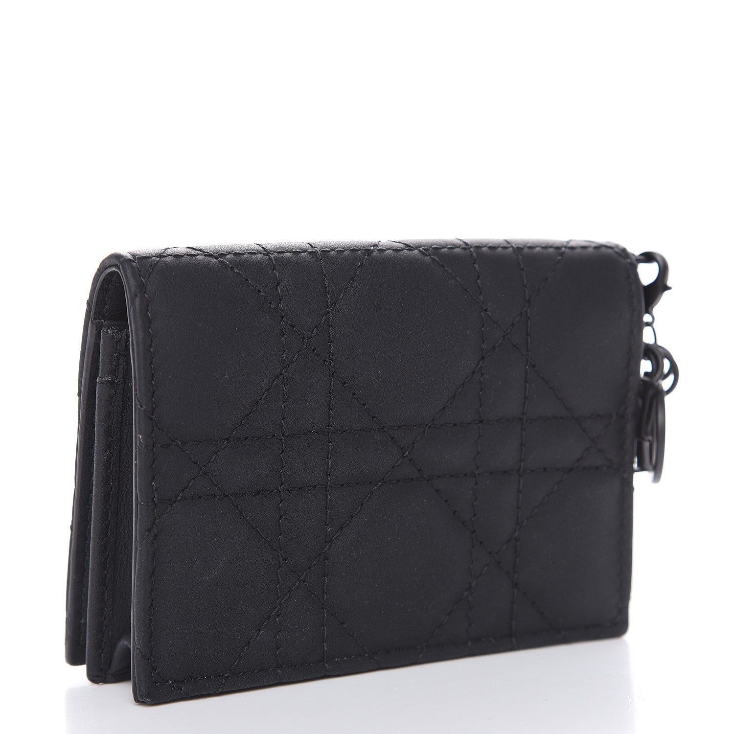 Christian Dior Ultra Matte Calfskin Small Lady Dior Flap Card Holder Black 3 of 7