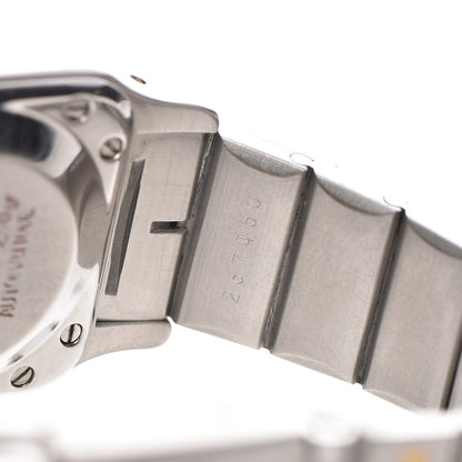 Cartier Stainless Steel 18K Yellow Gold 24mm Santos De Cartier Galbee Quartz Watch 9 of 13