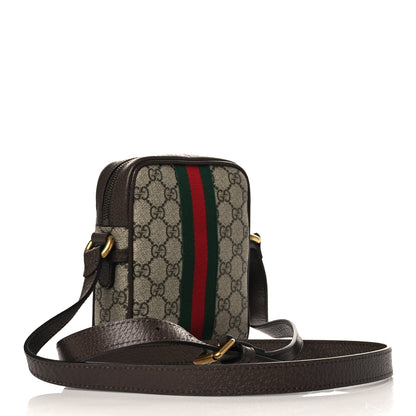 Gucci GG Supreme Monogram Web Mini Ophidia Messenger Brown 2 of 5