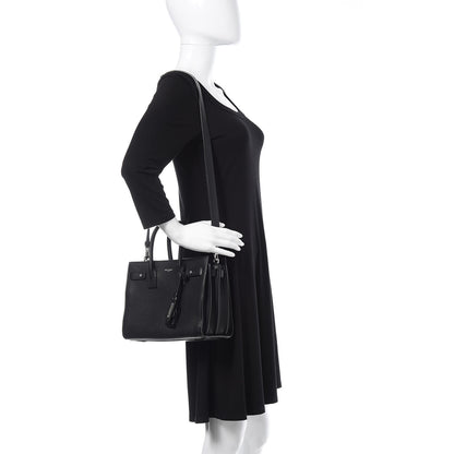 Saint Laurent Grained Calfskin Baby Supple Sac De Jour Black 2 of 10