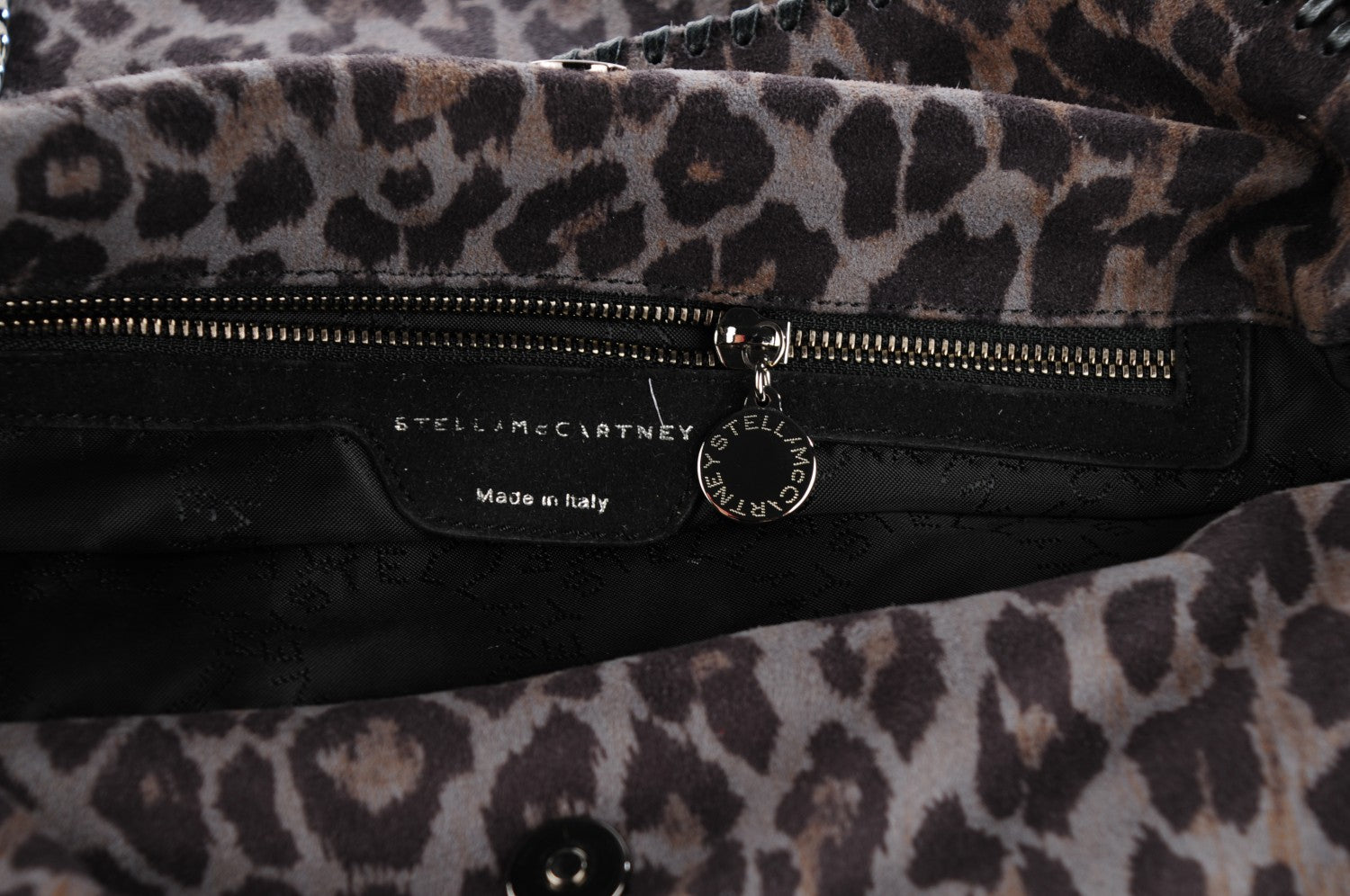 Stella McCartney Leopard Shaggy Deer Small Falabella Tote Grey 7 of 11