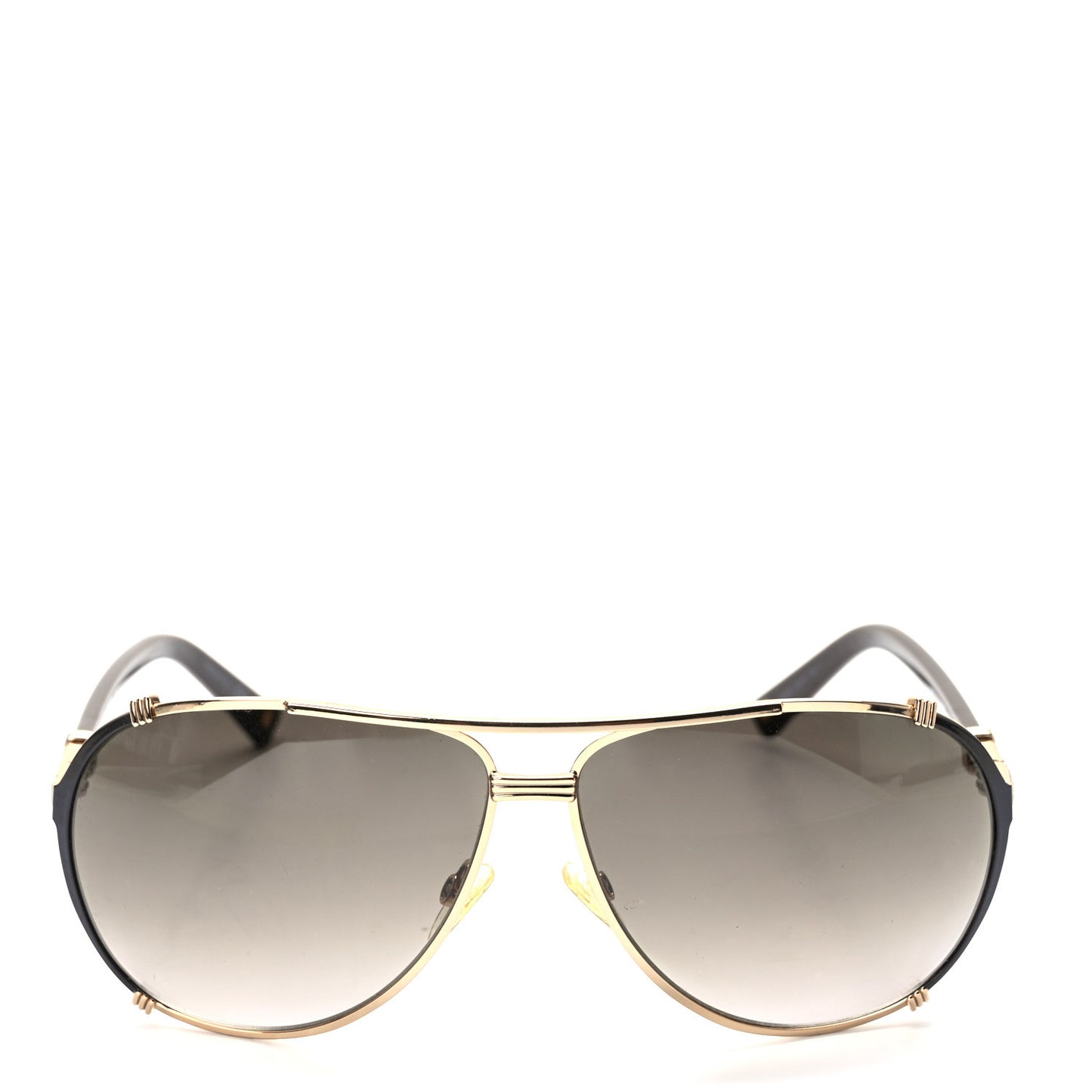 Metal Chicago 2 Aviator Sunglasses Black Gold
