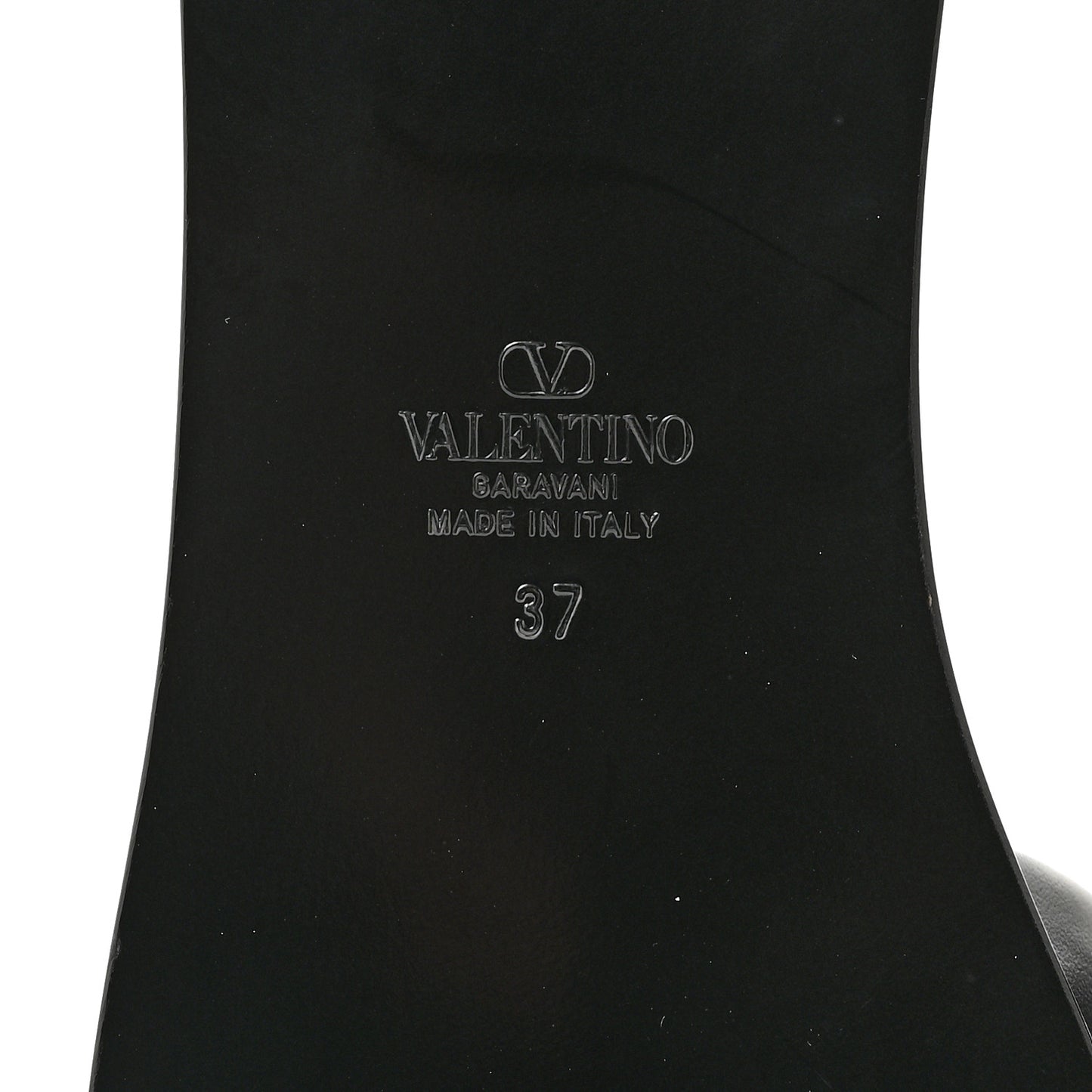 Nappa Vlogo Flat Slide Sandals 37 Black