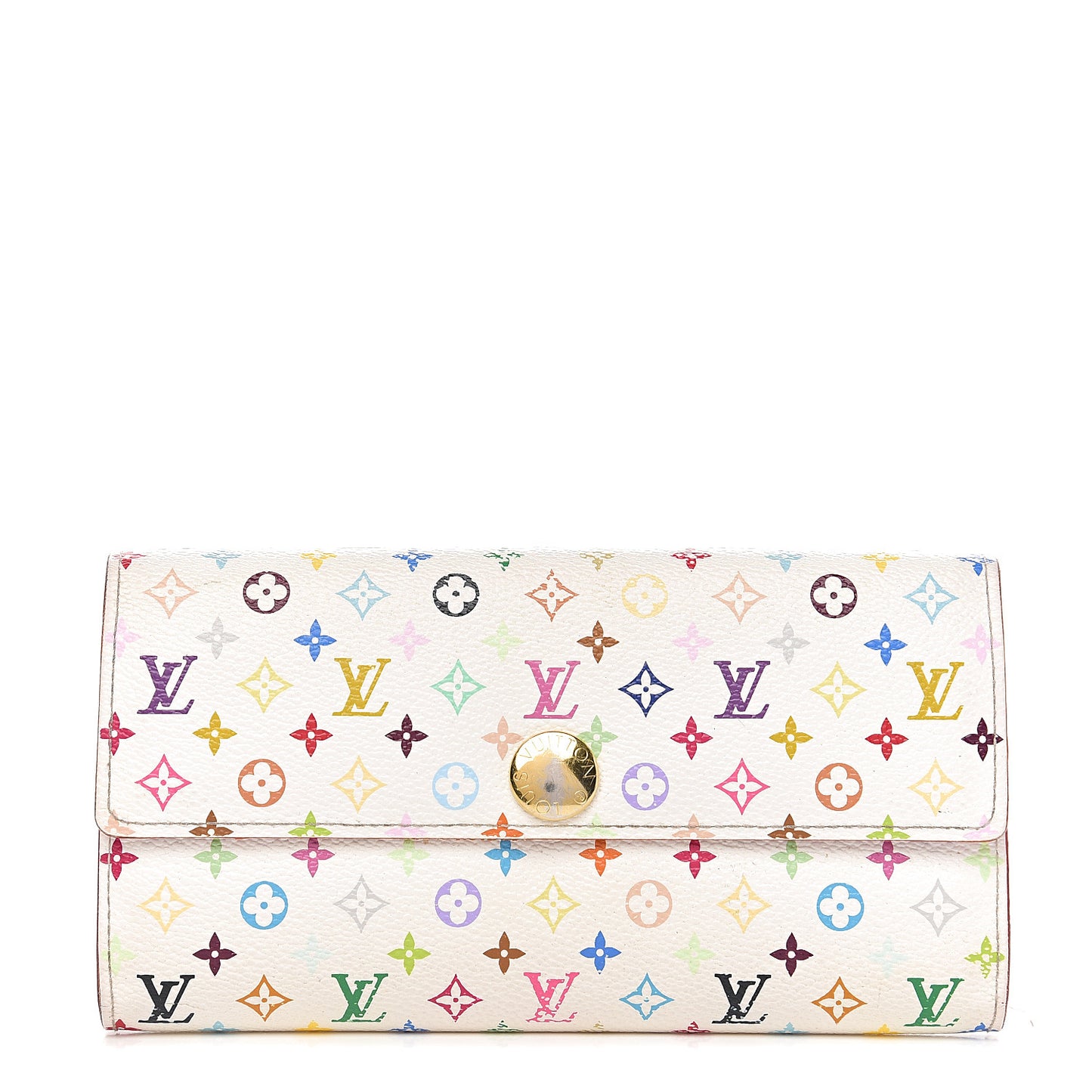 Monogram Multicolor Sarah Wallet White Litchi