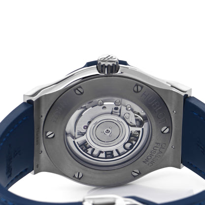 Hublot Titanium Alligator 42mm Classic Fusion Automatic Watch Blue 542.NX.7170.LR 4 of 4