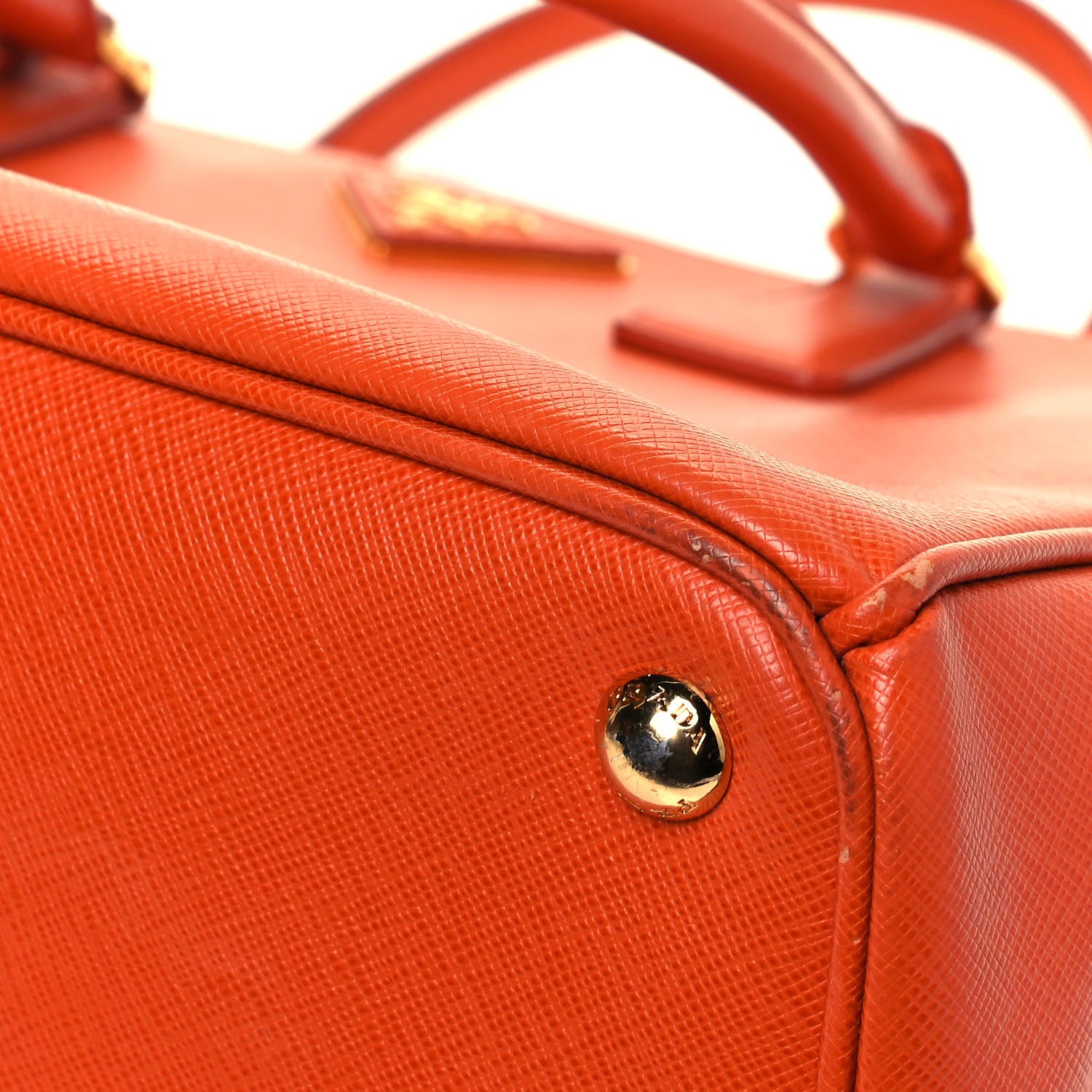 Prada Saffiano Medium Galleria Double Zip Tote Papaya 11 of 11