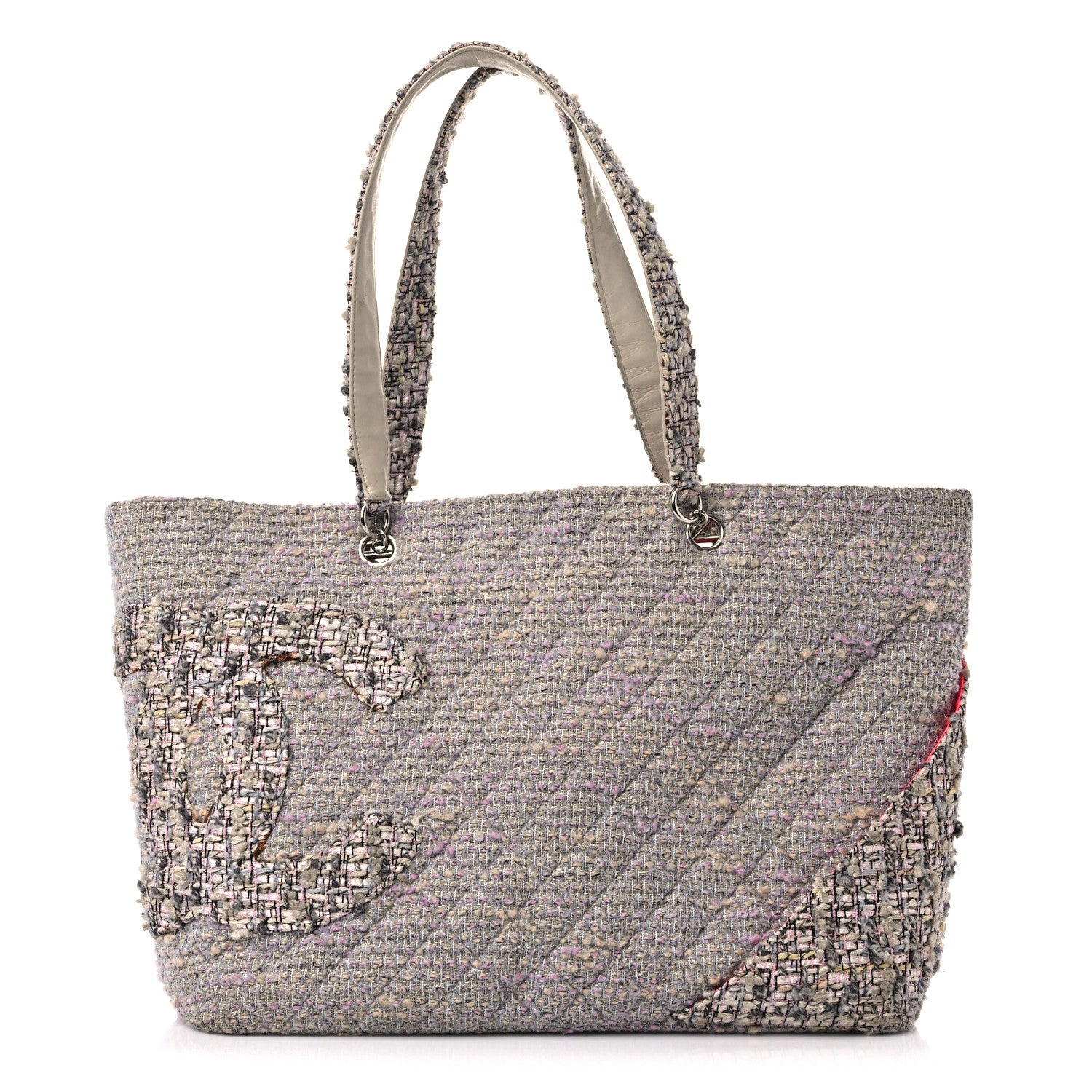 Chanel Tweed Quilted Cambon Tote Grey 1 of 16