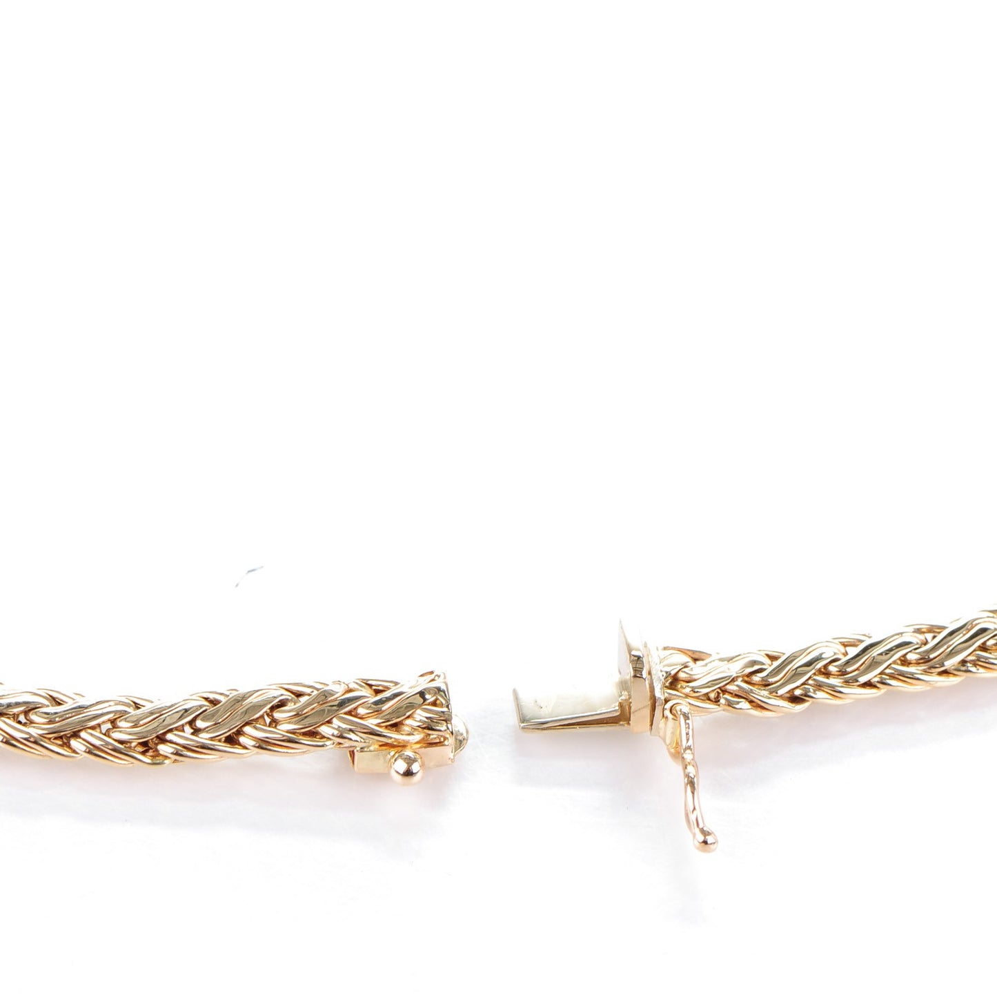14K Yellow Gold Braided Chain Necklace