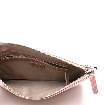 Chanel Iridescent Crumpled Calfskin Medium Cosmetic Case Pink 5 of 7