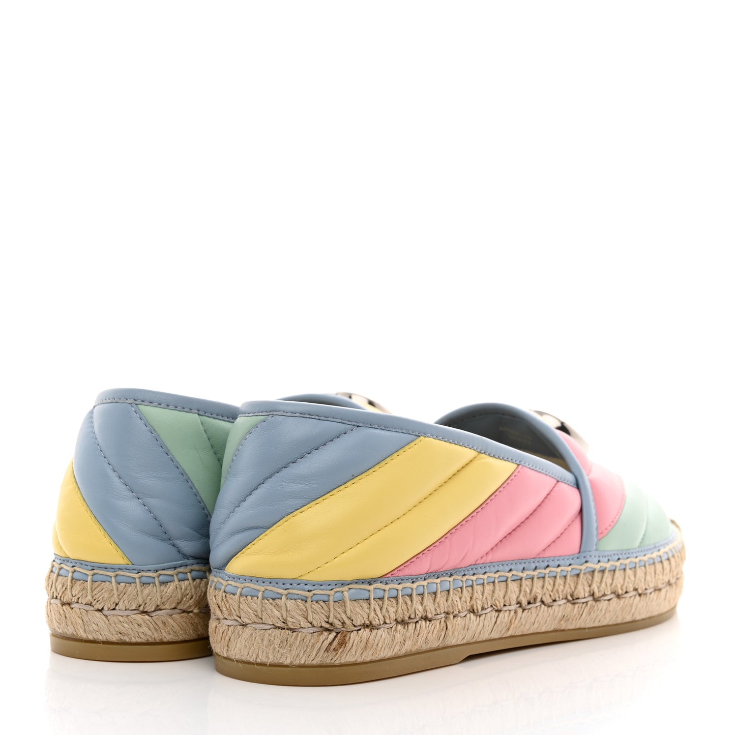Nappa Matelasse Diagonal GG Marmont Espadrilles 39 Multicolor Pastel