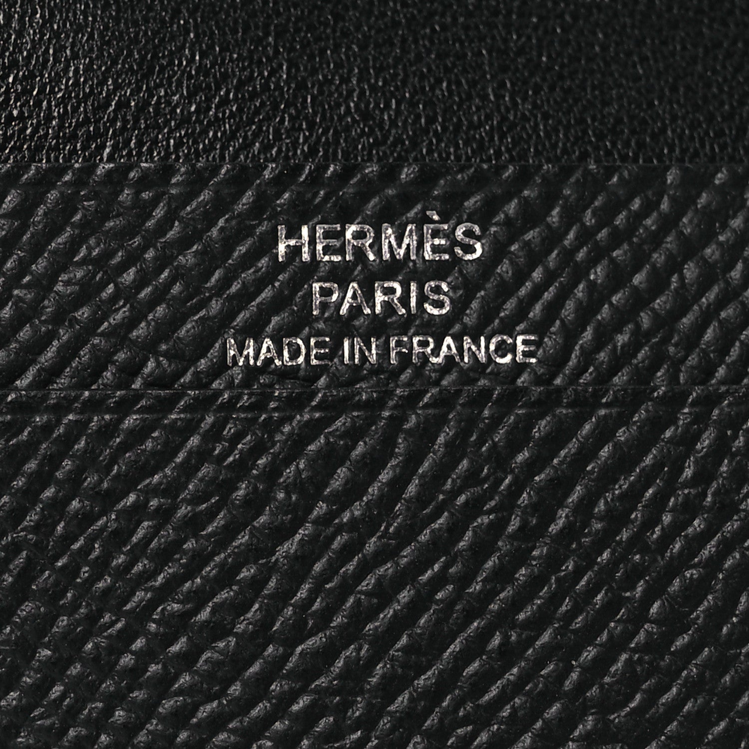 Hermes Epsom Monochrome Bearn Card Holder Wallet Black 6 of 10