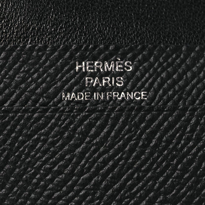 Hermes Epsom Monochrome Bearn Card Holder Wallet Black 6 of 10
