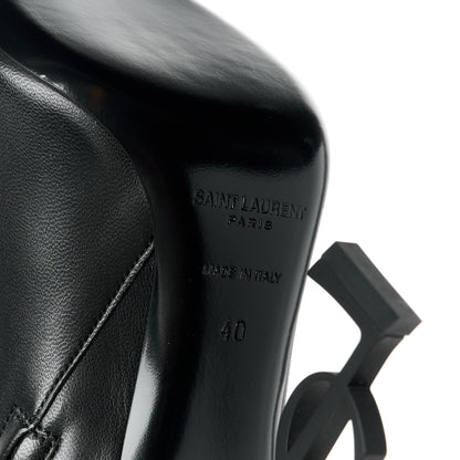 Saint Laurent Calfskin Opyum Ankle Boots 40 Black 6 of 8