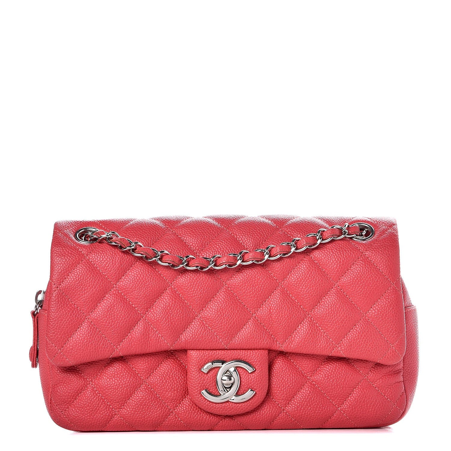 Chanel Caviar Quilted Medium Easy Flap Coral 1 of 11