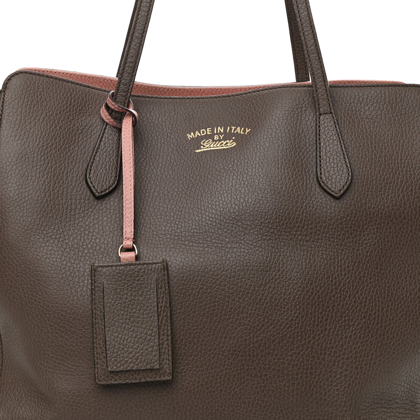 Dollar Calfskin Medium Swing Tote Grey Field Soft Pink