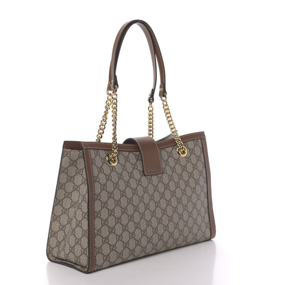 Gucci GG Supreme Monogram Medium Padlock Tote Beige Cuir 3 of 10