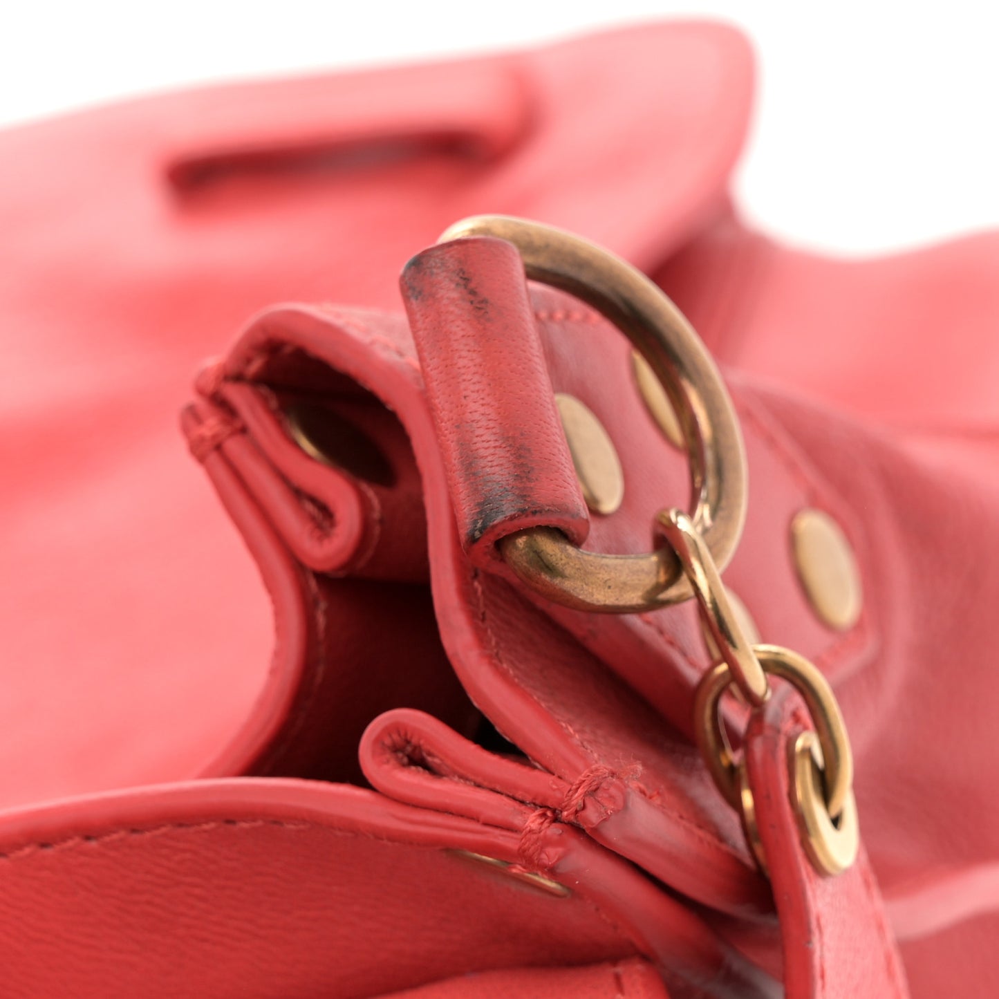 Lambskin Medium PS1 Satchel Deep Coral