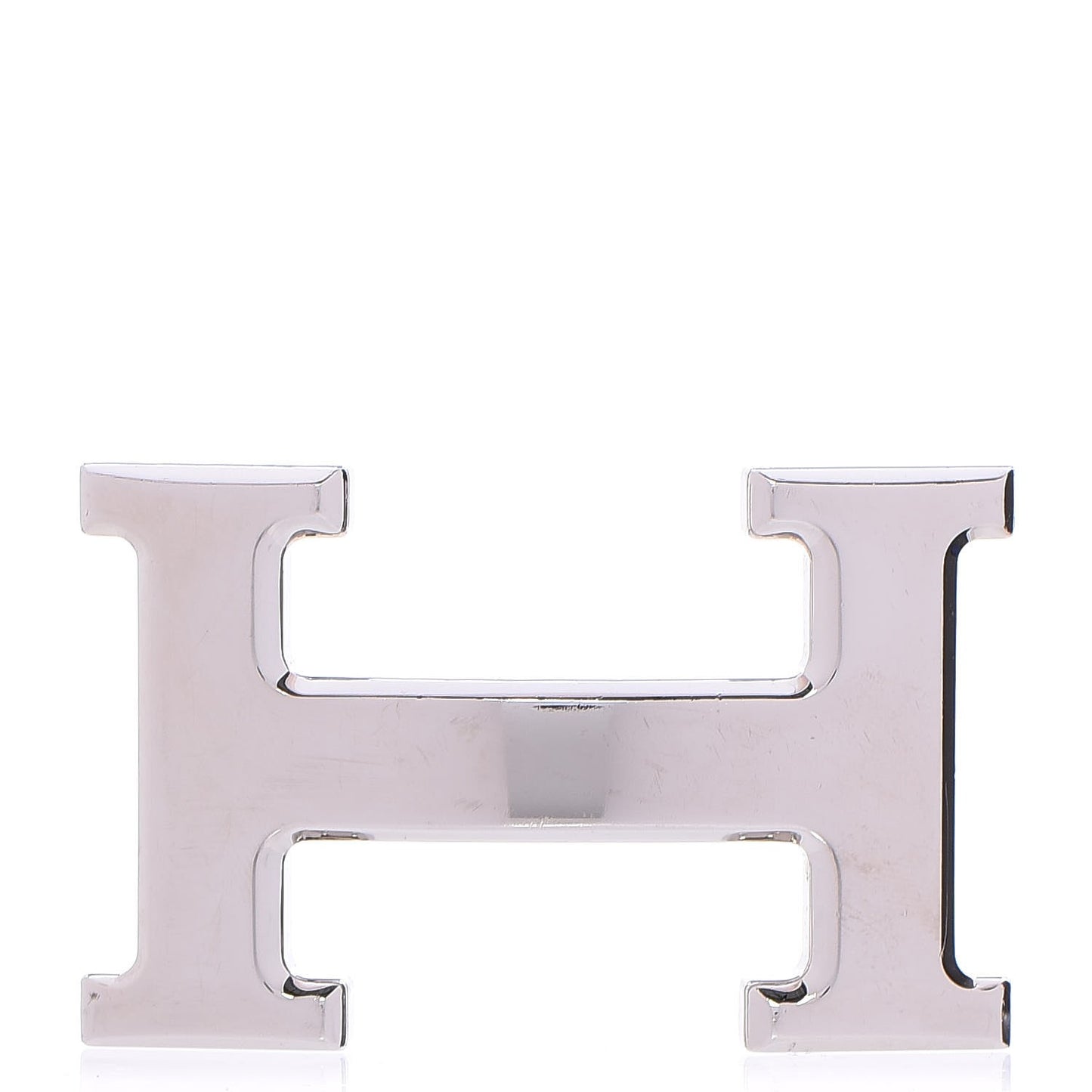 Polished Palladium 32mm H Belt Buckle Silver