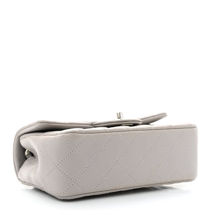 Chanel Lambskin Quilted Mini Rectangular Flap Grey 4 of 11