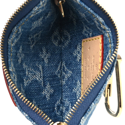 Louis Vuitton Monogram Denim Key Pouch Denim Blue 6 of 8