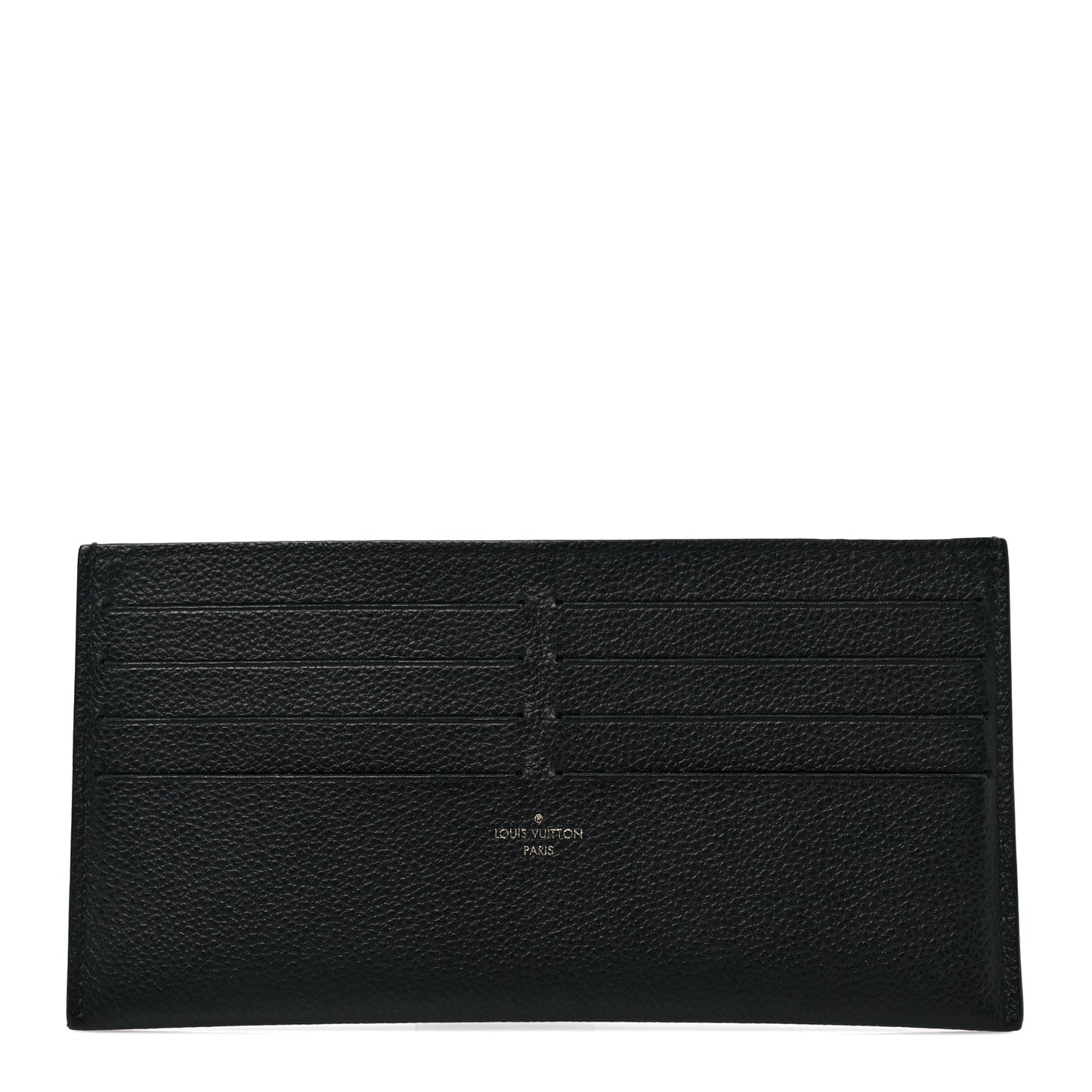 Calfskin Felicie Chain Wallet Card Holder Insert Black