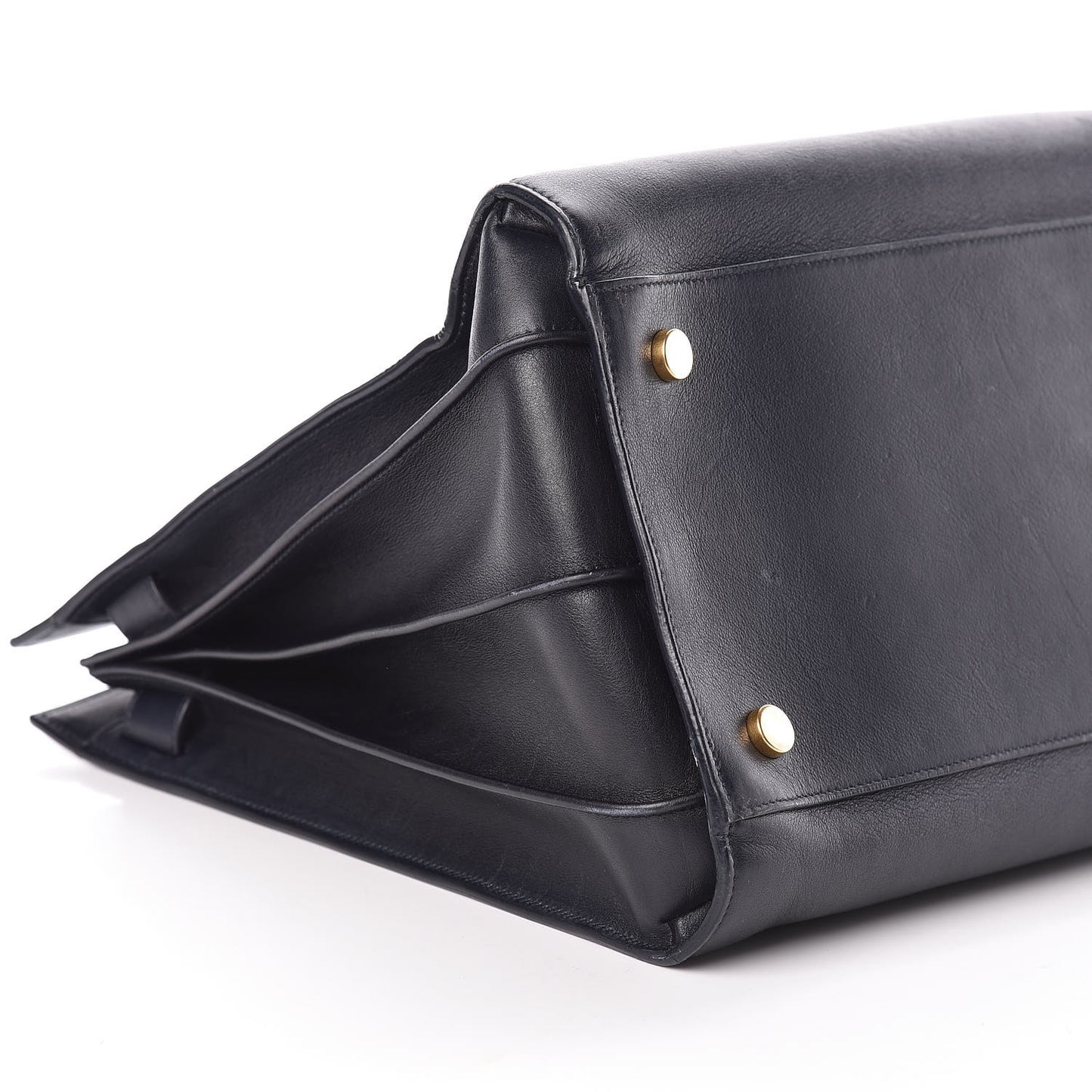 Calfskin Large Sac De Jour Carryall Navy Blue