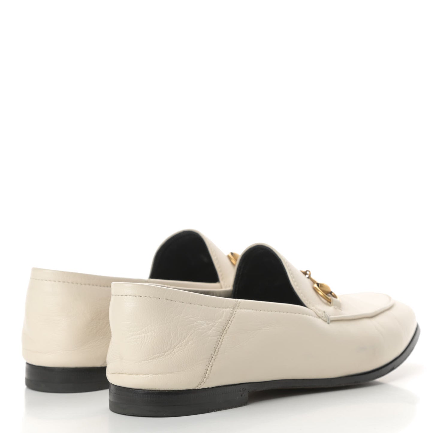 Lambskin Womens Brixton Horsebit Loafers 36.5 Mystic White