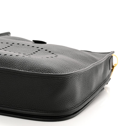 Hermes Taurillon Clemence Evelyne III PM Black 10 of 11