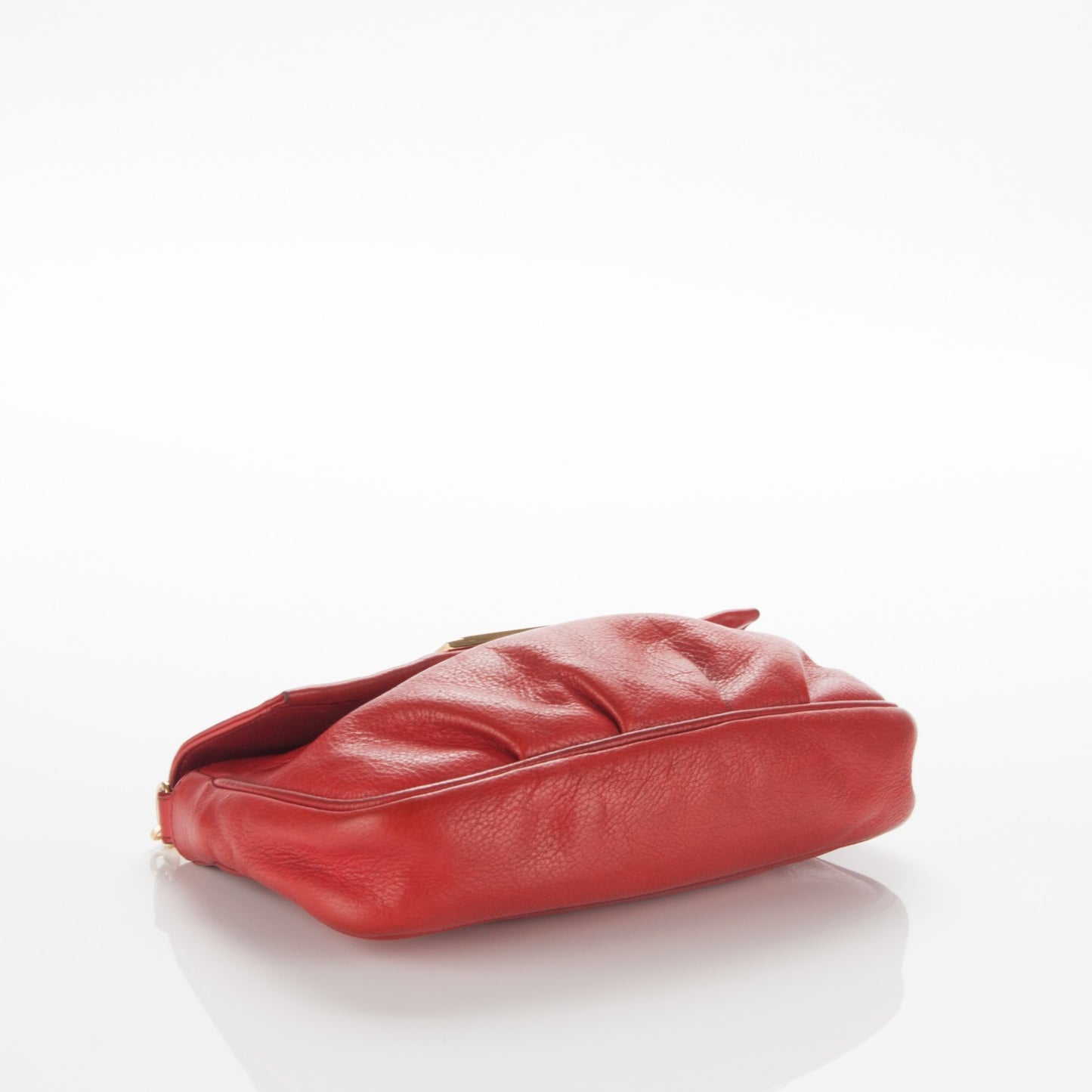 Vitello Flamingo Fendista Pouchette Crossbody Red
