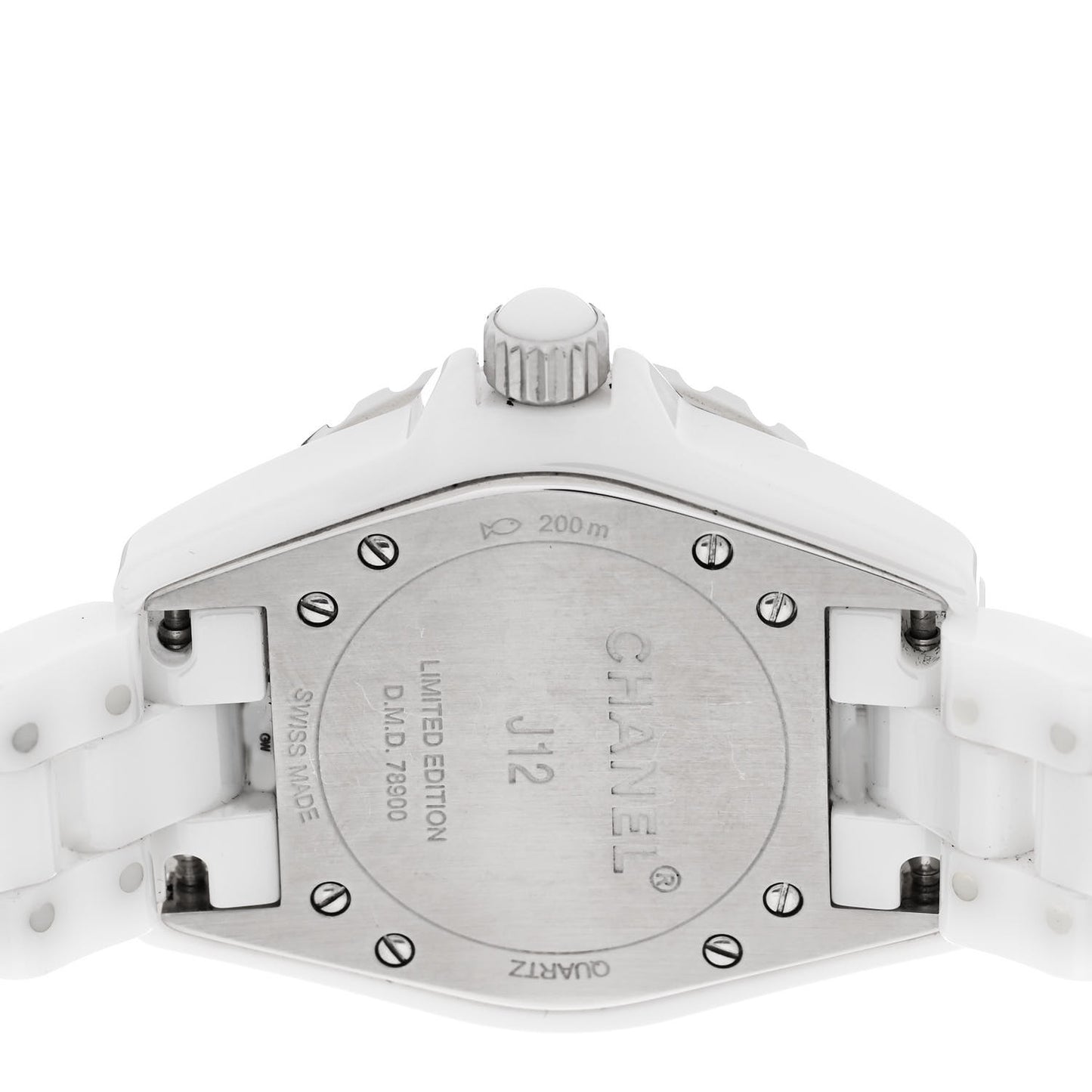 Stainless Steel Ceramic Diamond 33mm J12 Quartz Watch Light Pink