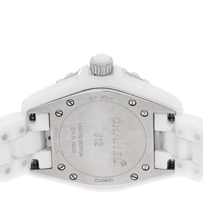 Chanel Stainless Steel Ceramic Diamond 33mm J12 Quartz Watch Light Pink 4 of 4