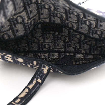 Christian Dior Oblique Slim Saddle Pouch Blue 5 of 11