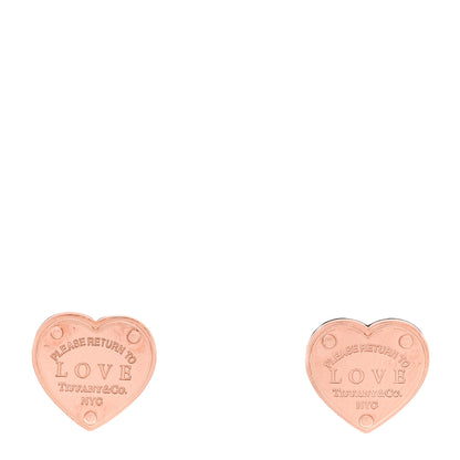 Tiffany 18K Rose Gold Return To Tiffany Love Heart Earrings 1 of 6